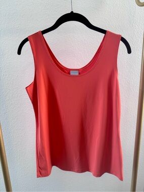 Chico's Coral Scoop Neck Tank Top